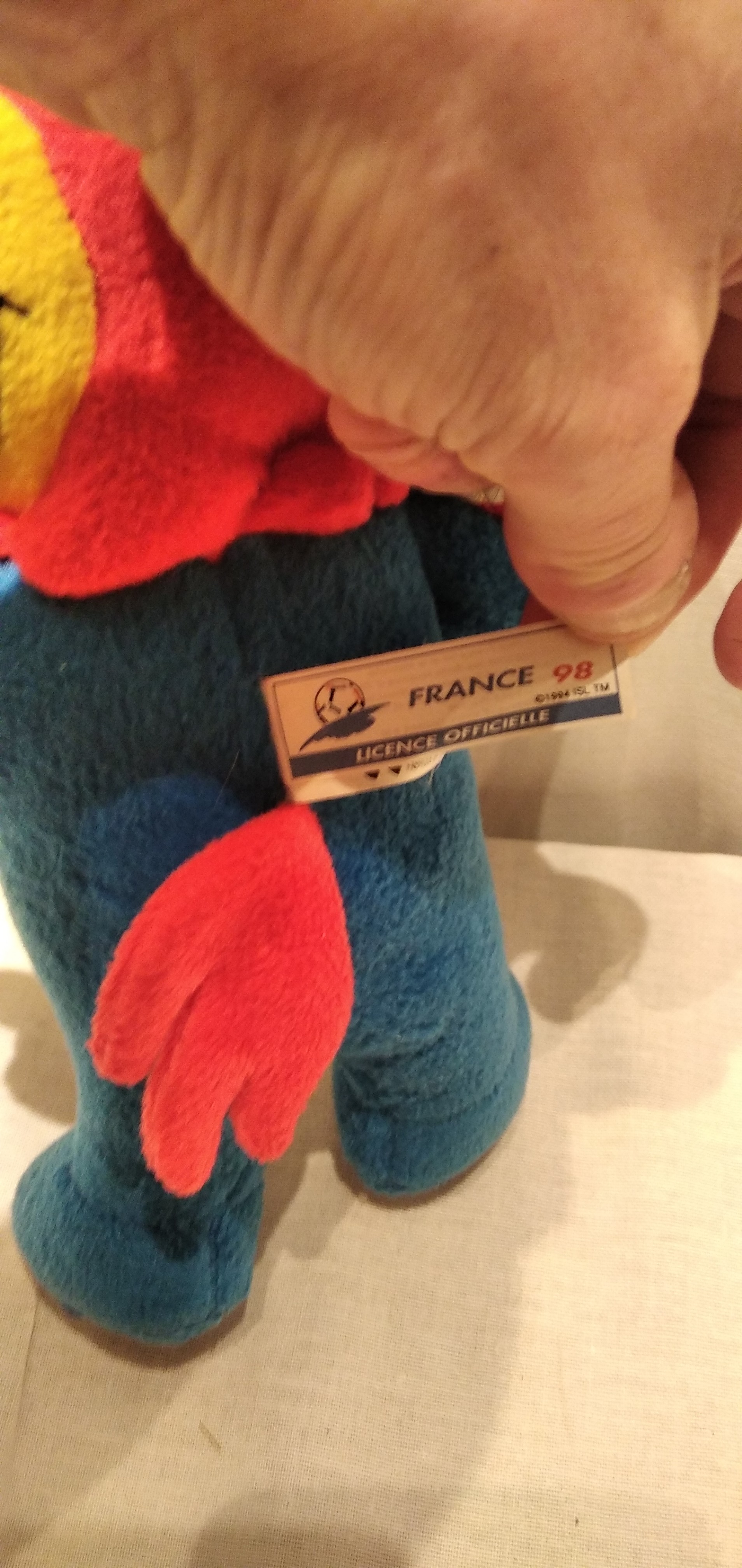 PELUCHE ÉQUIPE DE FRANCE 1998 Bon état - Vue 4 - 